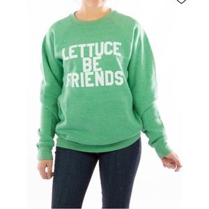 Sub_Urban Riot “Lettuce Be Friends” Crewneck Sweatshirt. Green. Size XS.